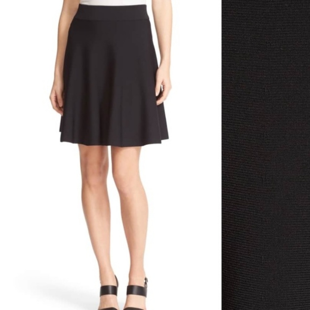 Theory Doritta Lustrate A-Line Black Skirt